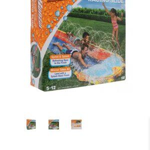Banzai splash sprint racing slip n slide summer kids yard toys